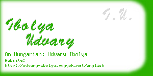 ibolya udvary business card